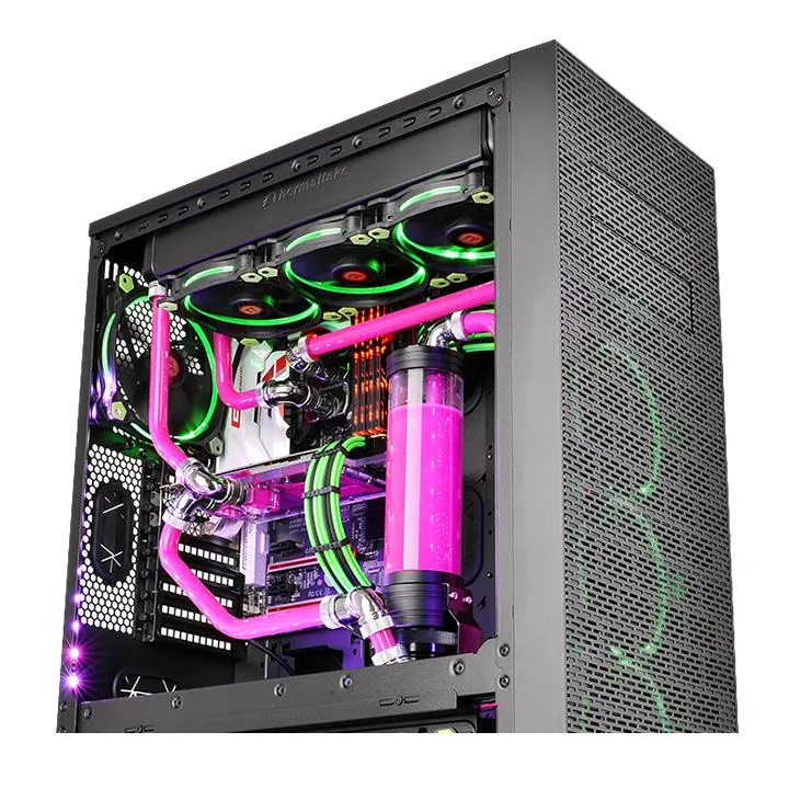 Thermaltake Pacific G1/4 PETG Tube 90-Degree compression-16mm OD - Black