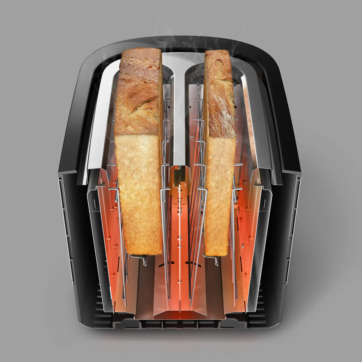 Philips Viva Collection HD2635/90 toaster 2 slice(s) Black, Titanium