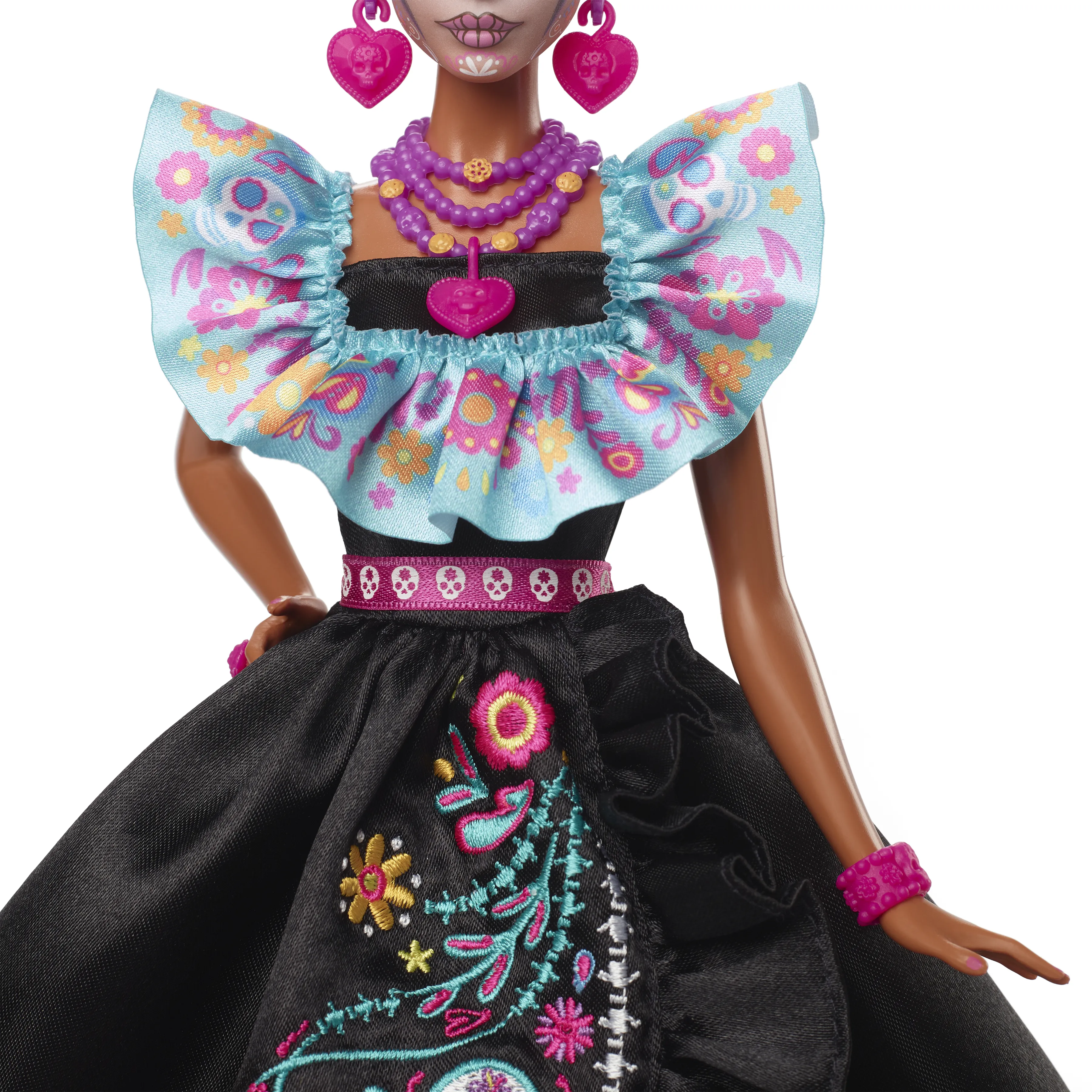 Mattel Barbie Signature D&iacute;a de Muertos 2024 - Collector's Doll in Ruffled Black Dress