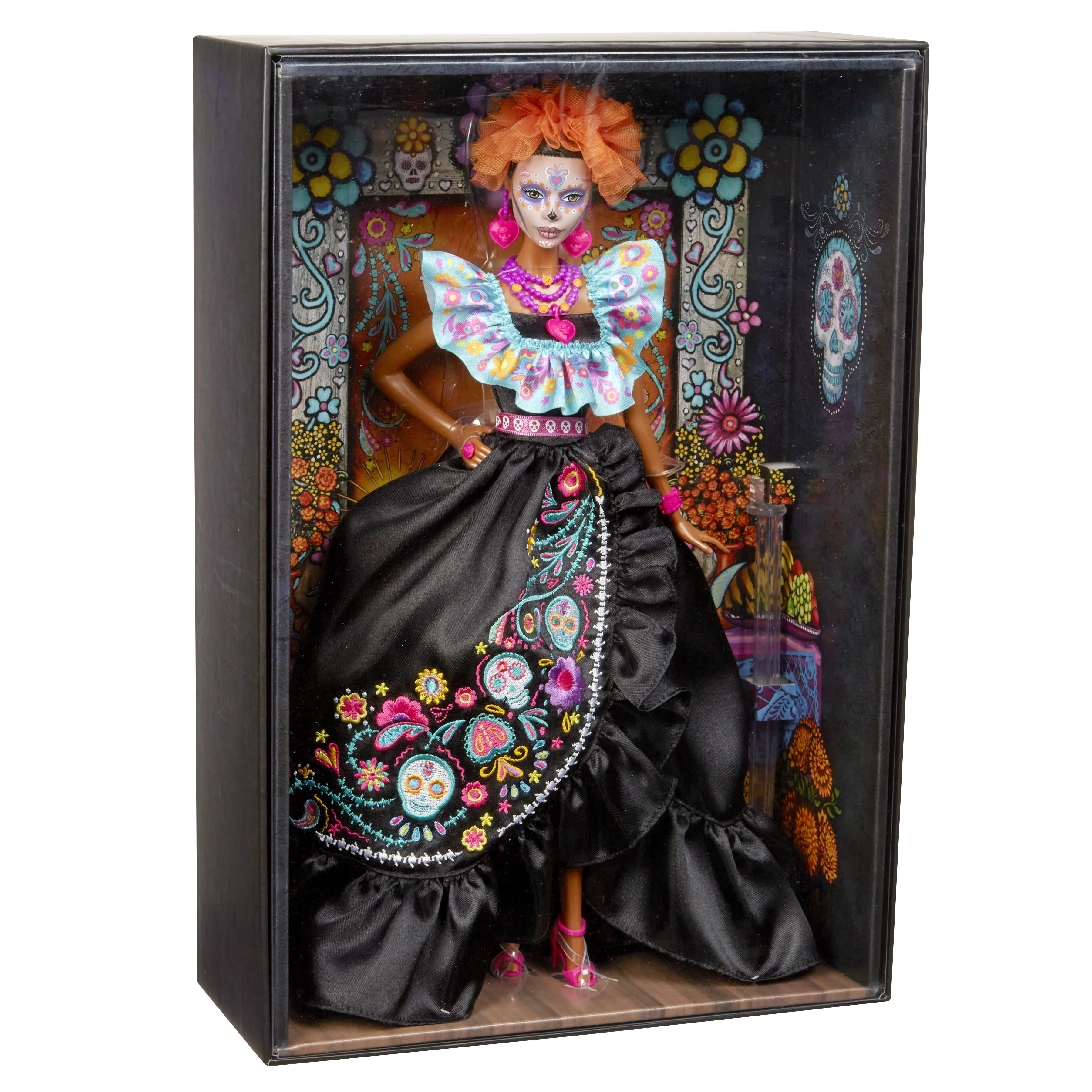 Mattel Barbie Signature D&iacute;a de Muertos 2024 - Collector's Doll in Ruffled Black Dress