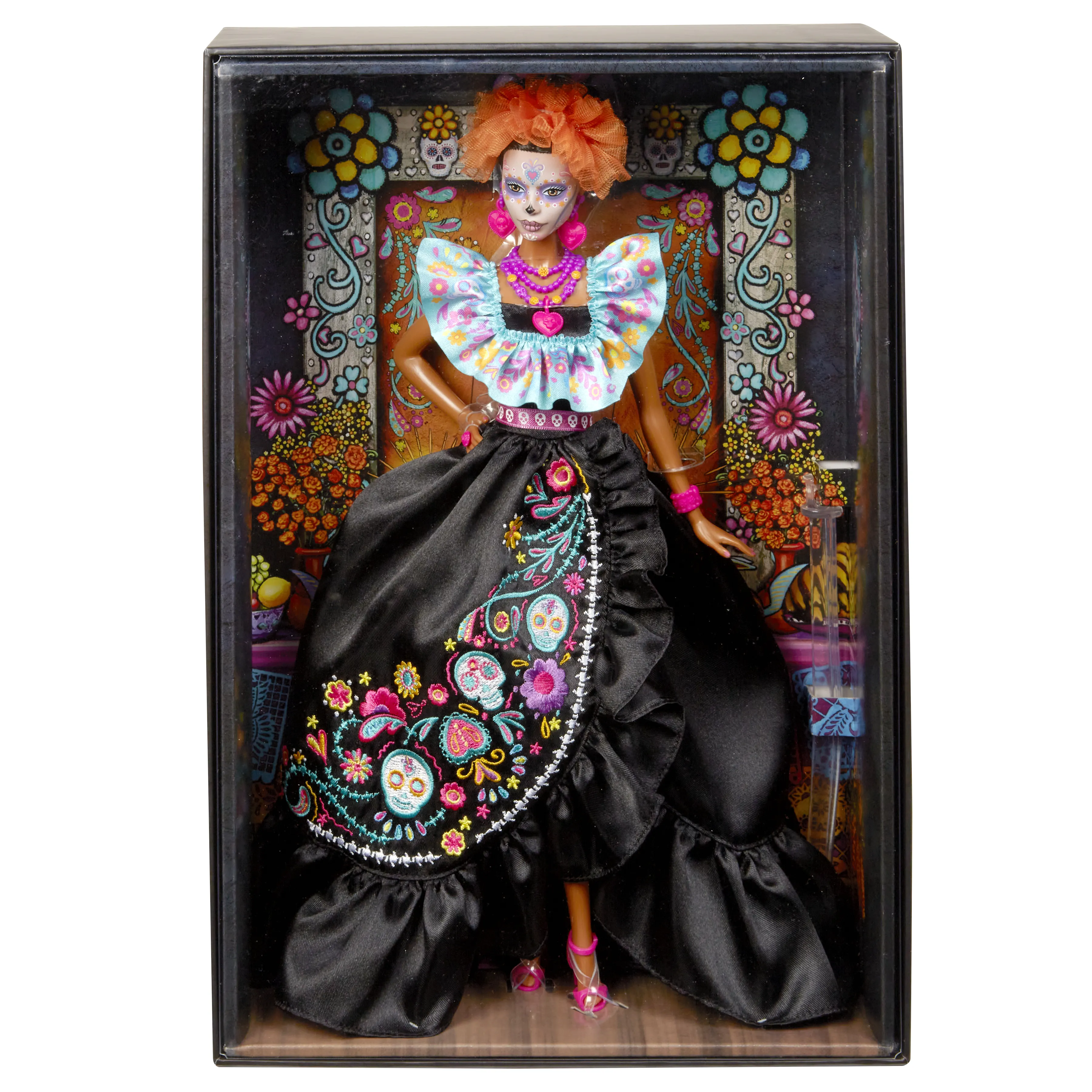 Mattel Barbie Signature D&iacute;a de Muertos 2024 - Collector's Doll in Ruffled Black Dress