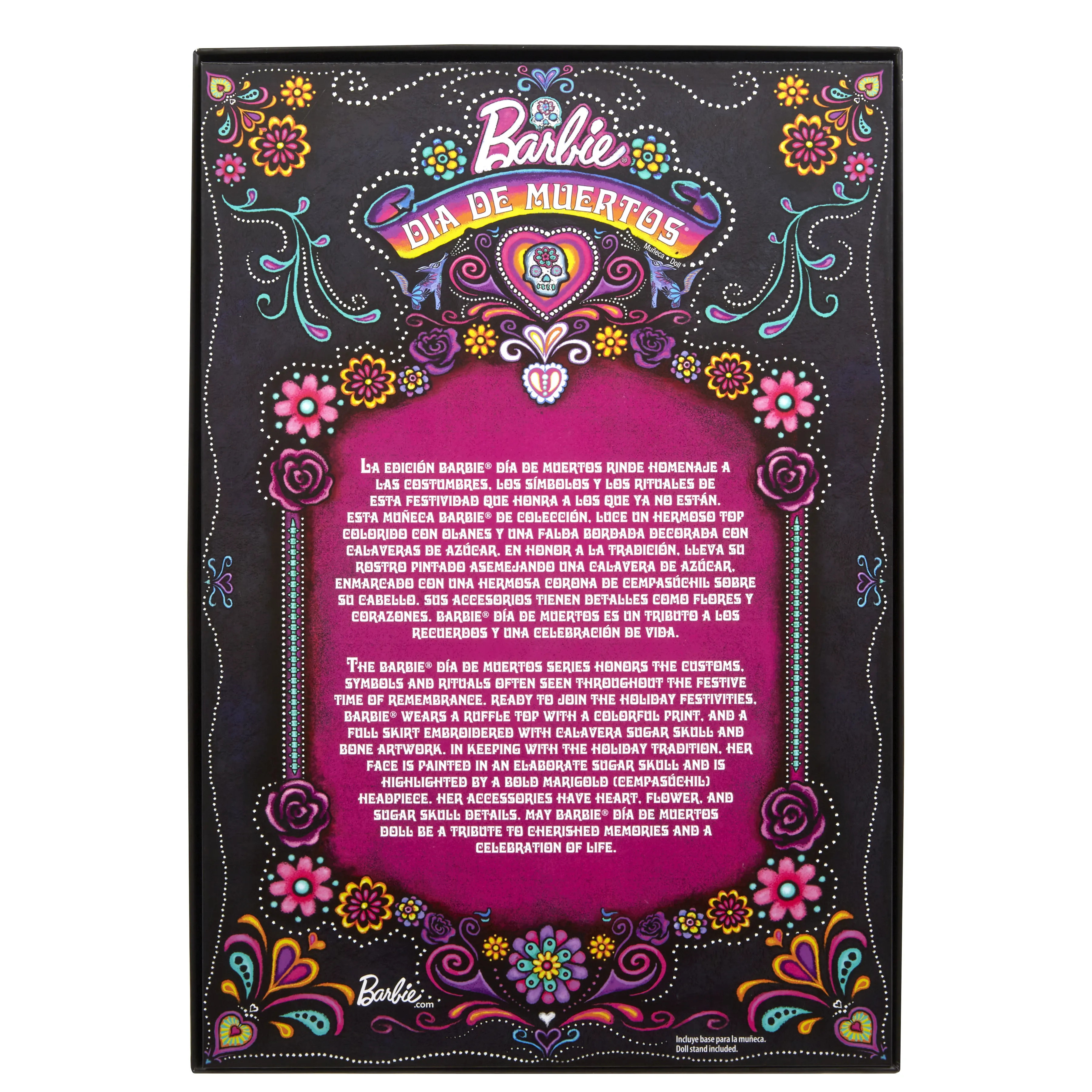 Mattel Barbie Signature D&iacute;a de Muertos 2024 - Collector's Doll in Ruffled Black Dress