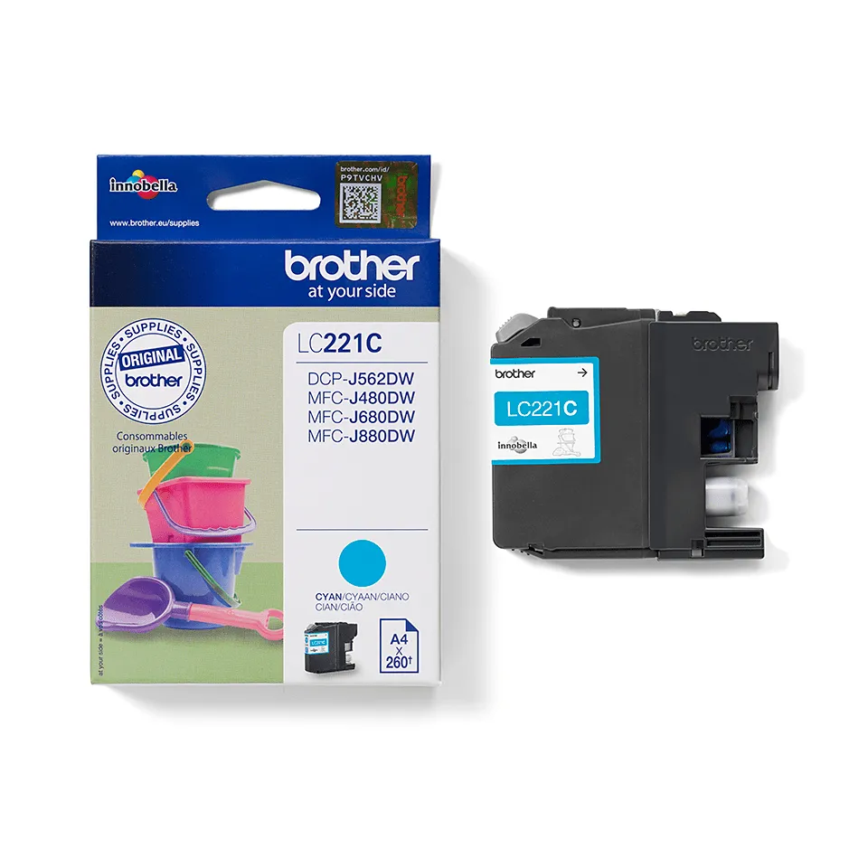 Brother LC221C ink cartridge, Cyan