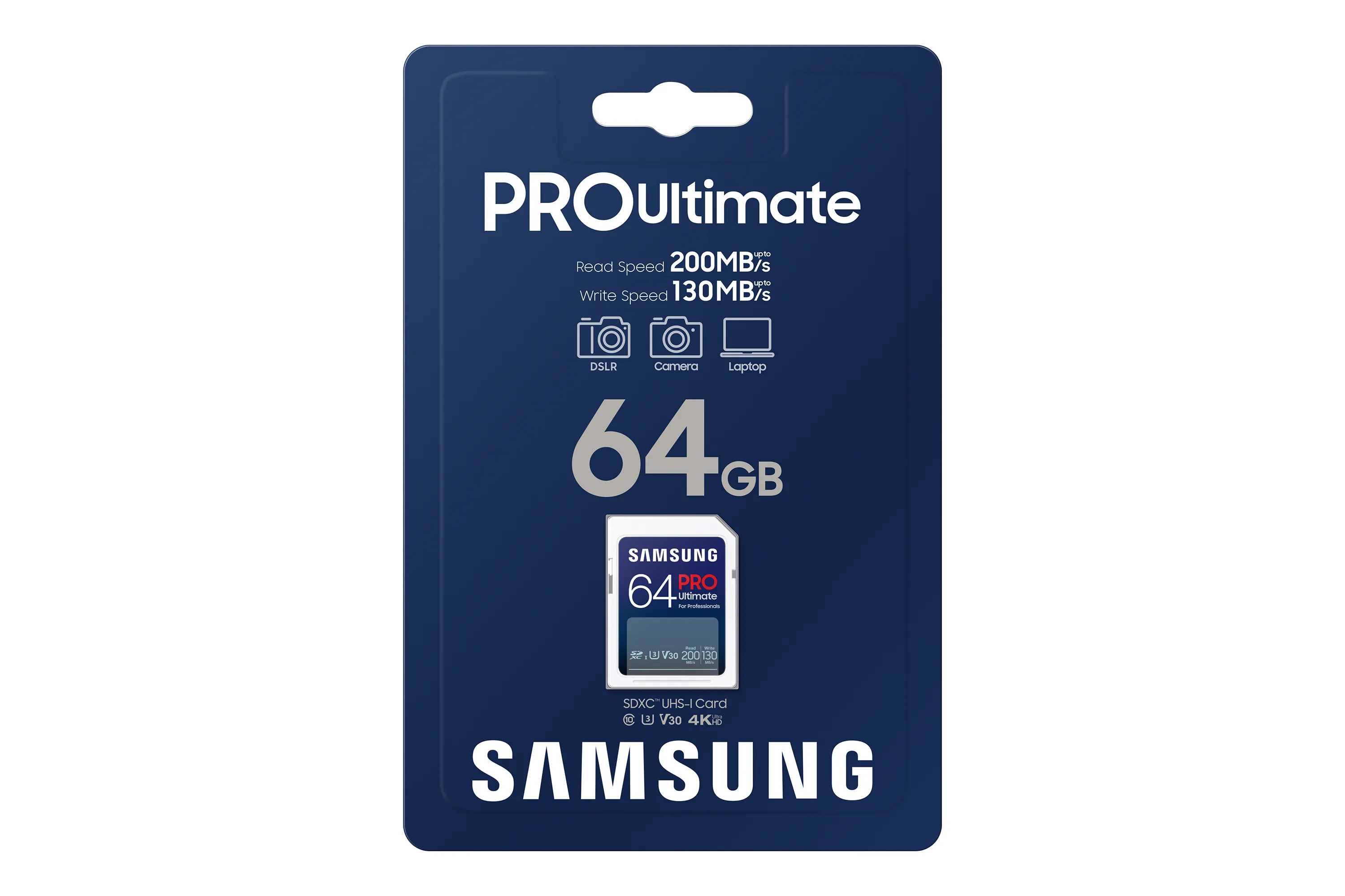 Samsung PRO Ultimate 64 GB SDXC UHS-I U3 V30 kort, vit