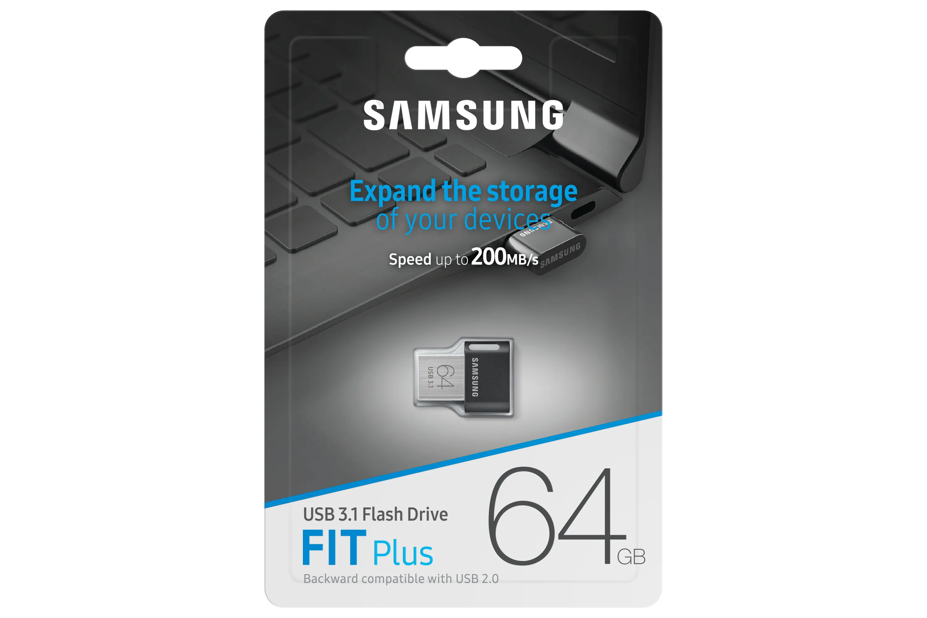 Samsung Fit Plus 64GB USB 3.2 Gen 1x1 - memory stick, Black