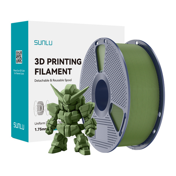 SUNLU PLA+ 1.75 mm, 1.3 kg -3D-tulostusfilamentti, olive