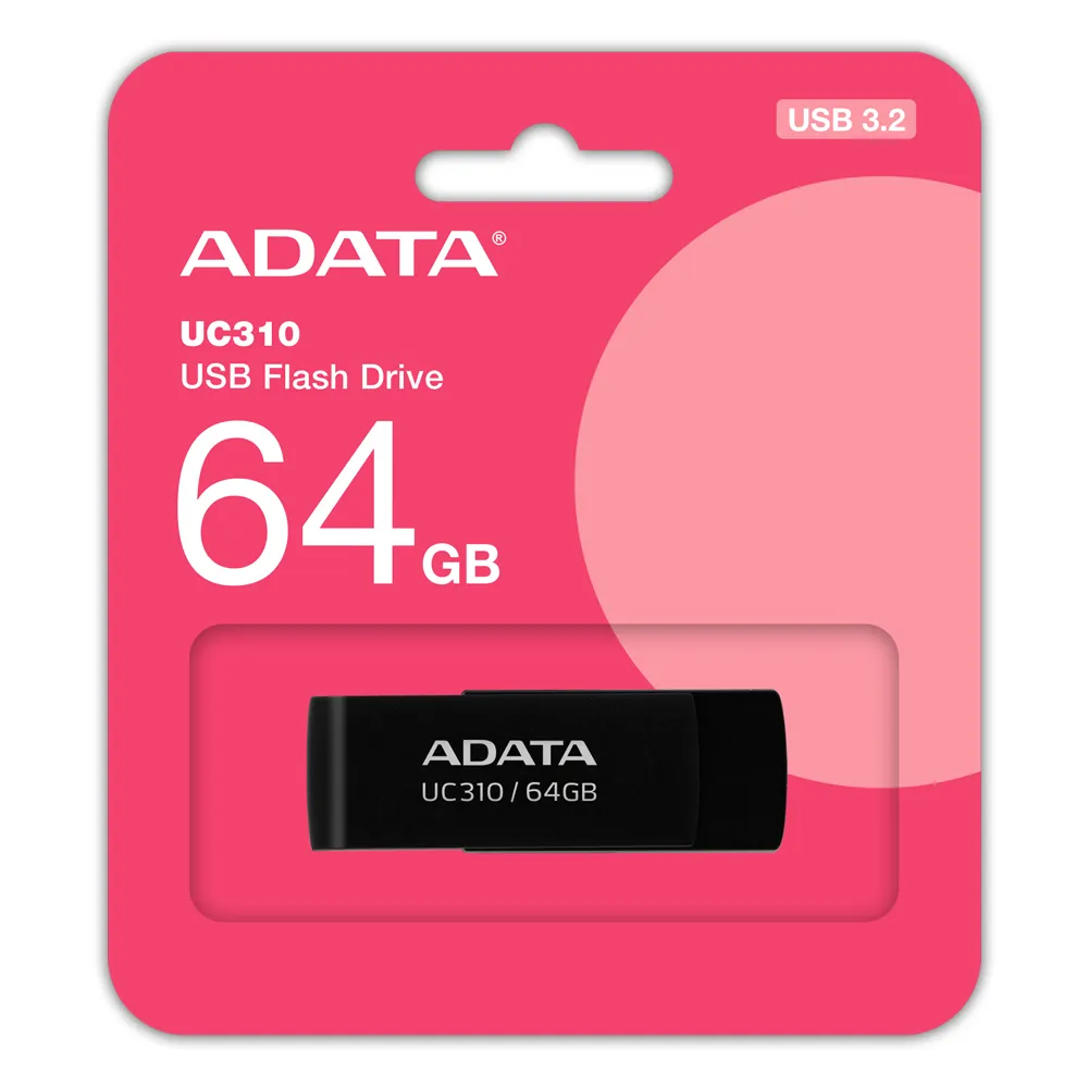 A-DATA UC310 USB 3.2 Gen 1 64GB memory stick, Black