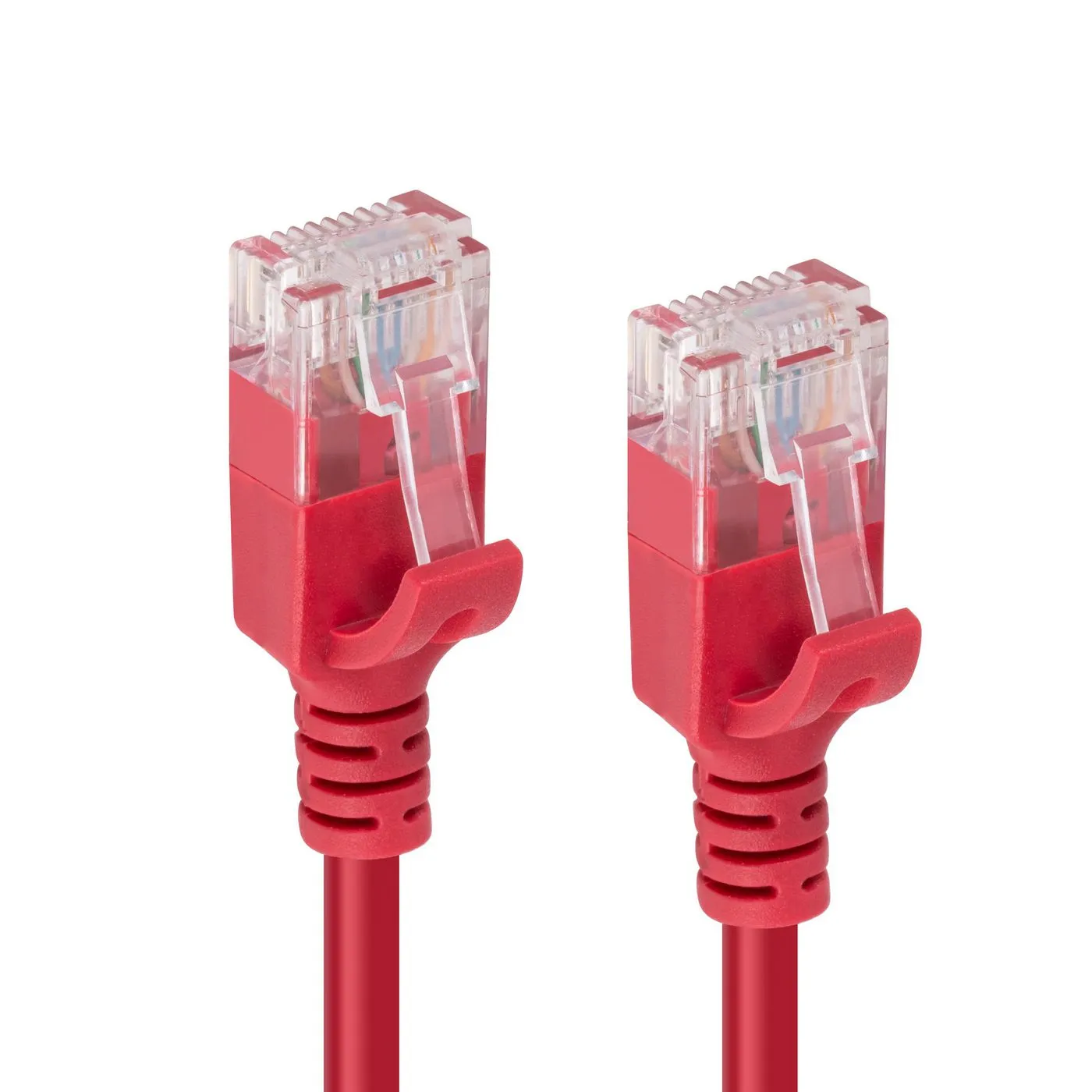MicroConnect Cat6a U/UTP RJ45 0.15m n&auml;tverkskabel, r&ouml;d