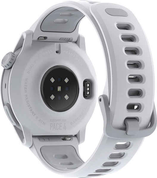 Coros PACE 4 Sports Watch with Silicone Band, White