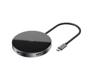 Baseus Mirror series Qi laddare och USB-C hub med HDMI 2xUSB 2.0 1xUSB 3.0 och PD