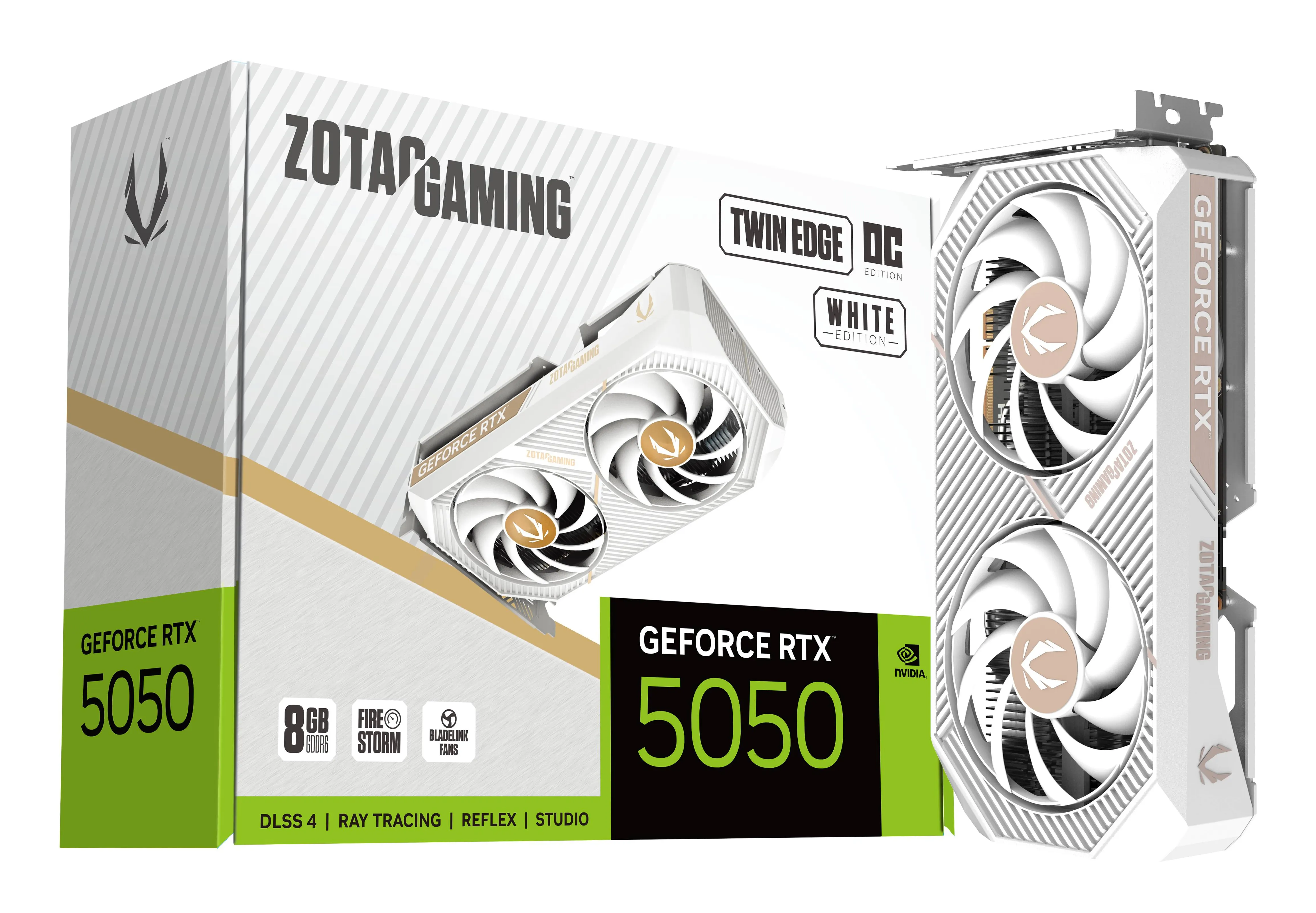 ZOTAC GeForce RTX 5050 Twin Edge White Edition 8GB OC ZOTAC GeForce RTX 5050 Twin Edge White Edition 8GB OC