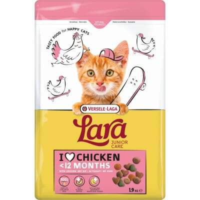 Versele-laga Lara Junior Care with Chicken, Kissan kuivaruoka, Kitten, 1,9 kg