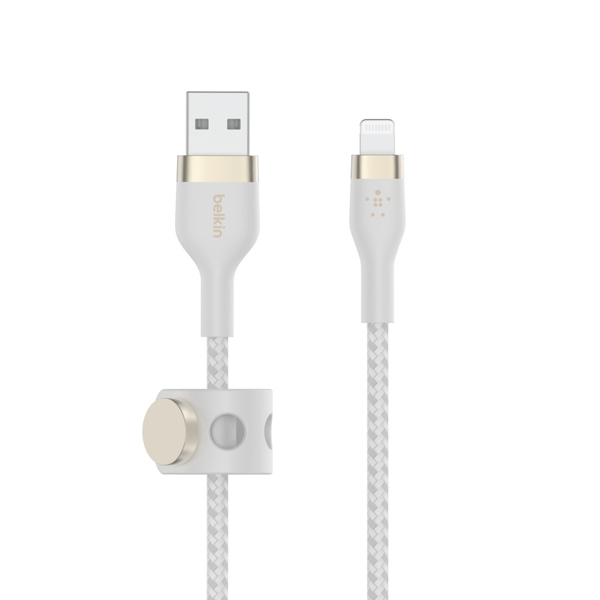 BOOST CHARGE USB-A to LTG_Braided Silicon, 2m, White
