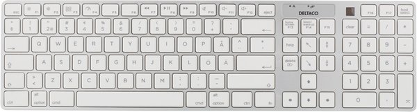 DELTACO langaton n&auml;pp&auml;imist&ouml; Mac tietokoneelle, bluetooth, hopea