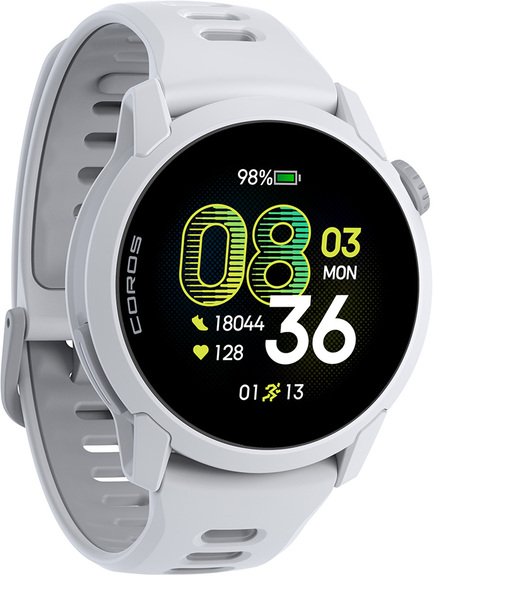 Coros PACE 4 -urheilukello, silikoniranneke, valkoinen