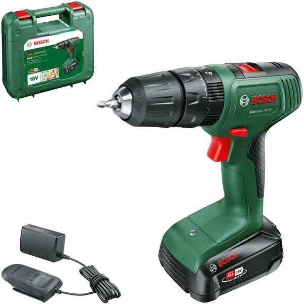Bosch EasyImpact 18V-38 - sladdl&ouml;s slagborrmaskin i v&auml;ska (1x 2,0Ah batteri + laddare)