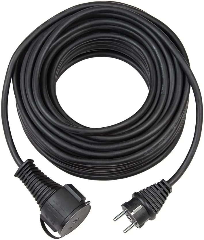 Brennenstuhl grounded extension cable, CEE 7/7 - CEE 7/4, 5m, Black
