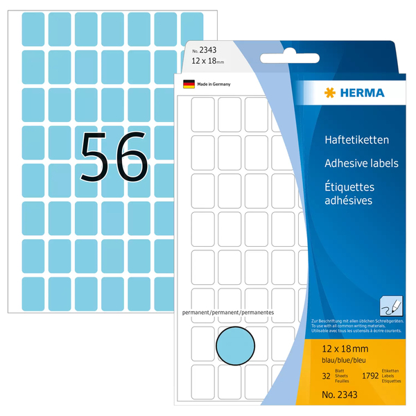 Herma label manual 12x18 blue (1792)