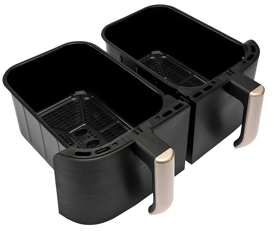 Airfryer Satisfry Dual Basket - airfryer, Black, 2x4.5l