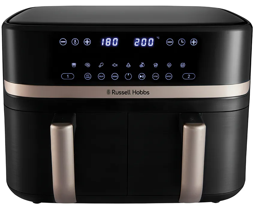 Airfryer Satisfry Dual Basket - airfryer, Black, 2x4.5l