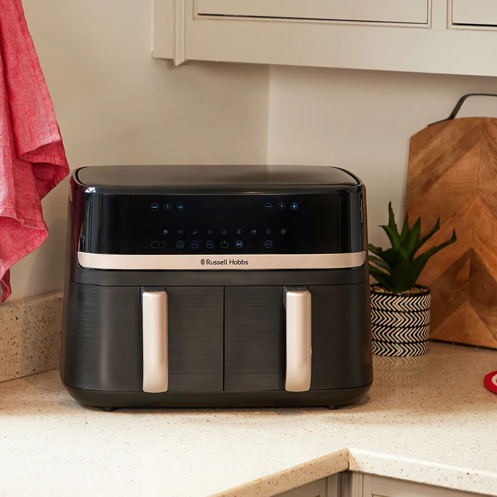 Airfryer Satisfry Dual Basket - airfryer, Black, 2x4.5l