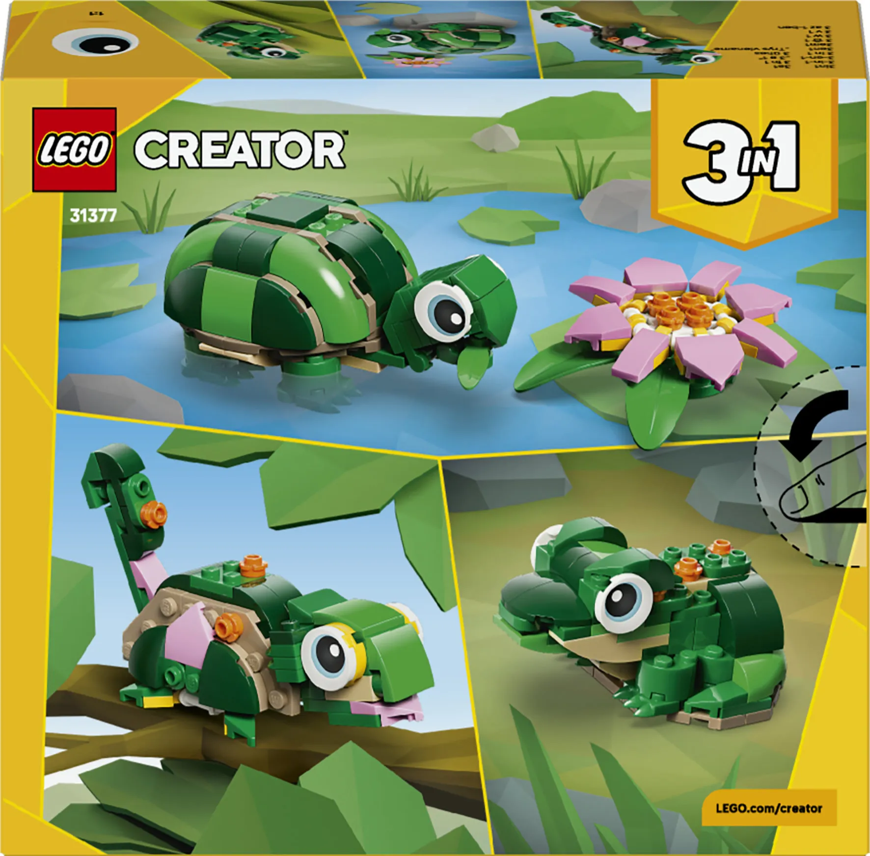 LEGO Creator Sk&ouml;ldpadda och n&auml;ckros 31377