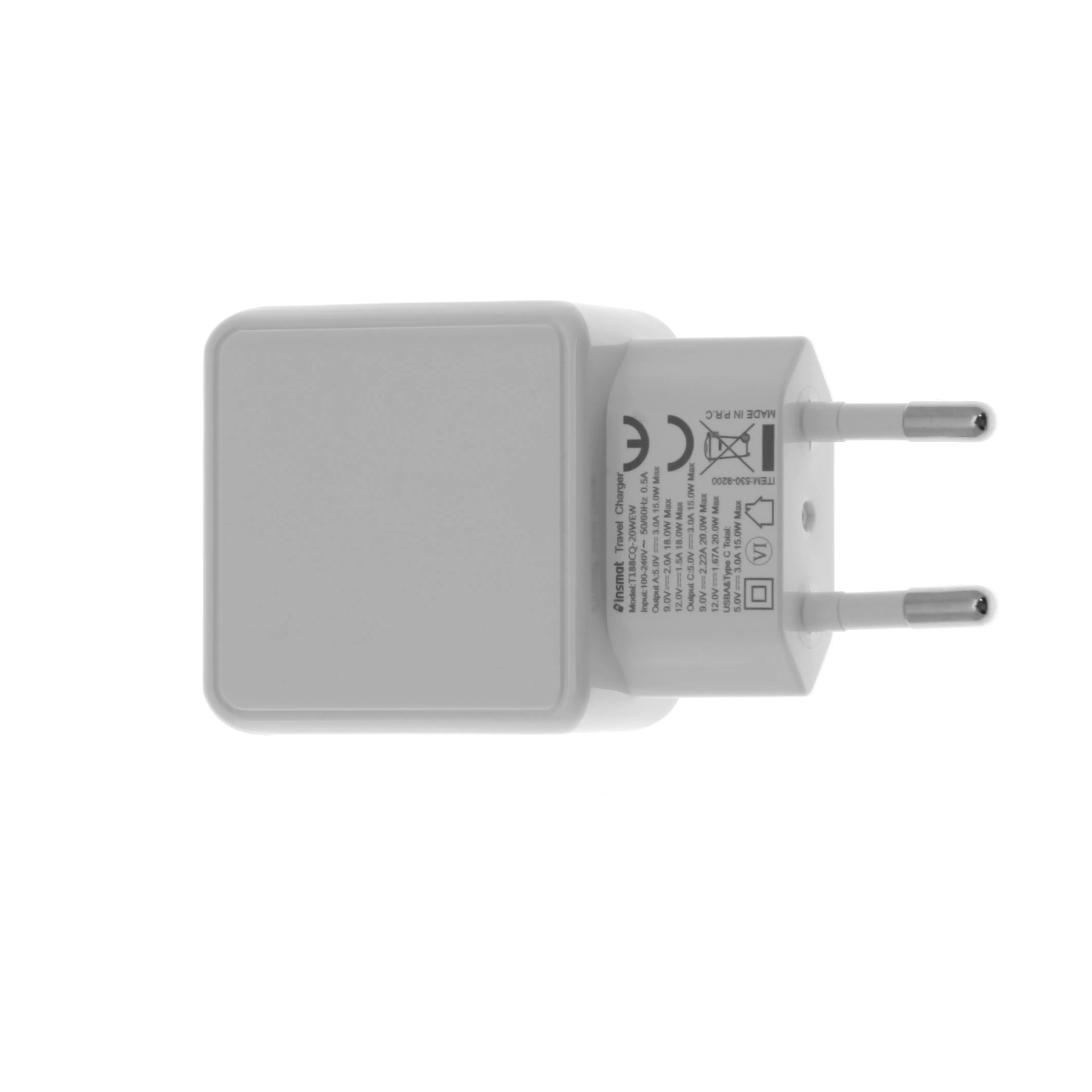 WALLCHARG USB-C/USB-A PD3.0/QC.3.0 20W