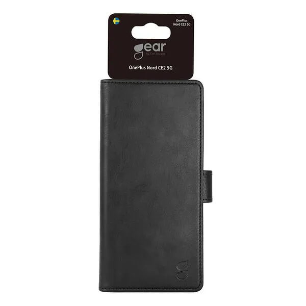 GEAR Wallet, OnePlus Nord CE 2 - pl&aring;nboksfodral, Svart