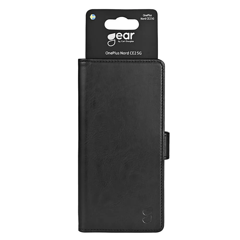 GEAR Wallet, OnePlus Nord CE 2 - pl&aring;nboksfodral, Svart