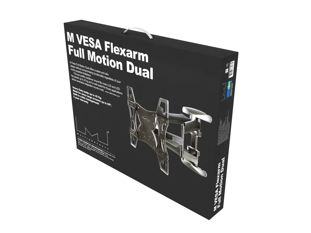 MB FLEXARM FULL MOTION DUAL VESA 600X400, 45KG