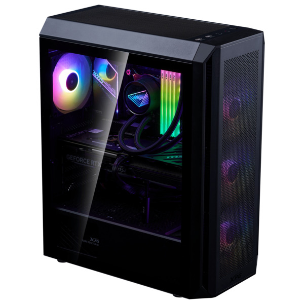 ADATA XPG VALOR AIR PLUS Midi-Tower Case with window, with RGB lighting, Black