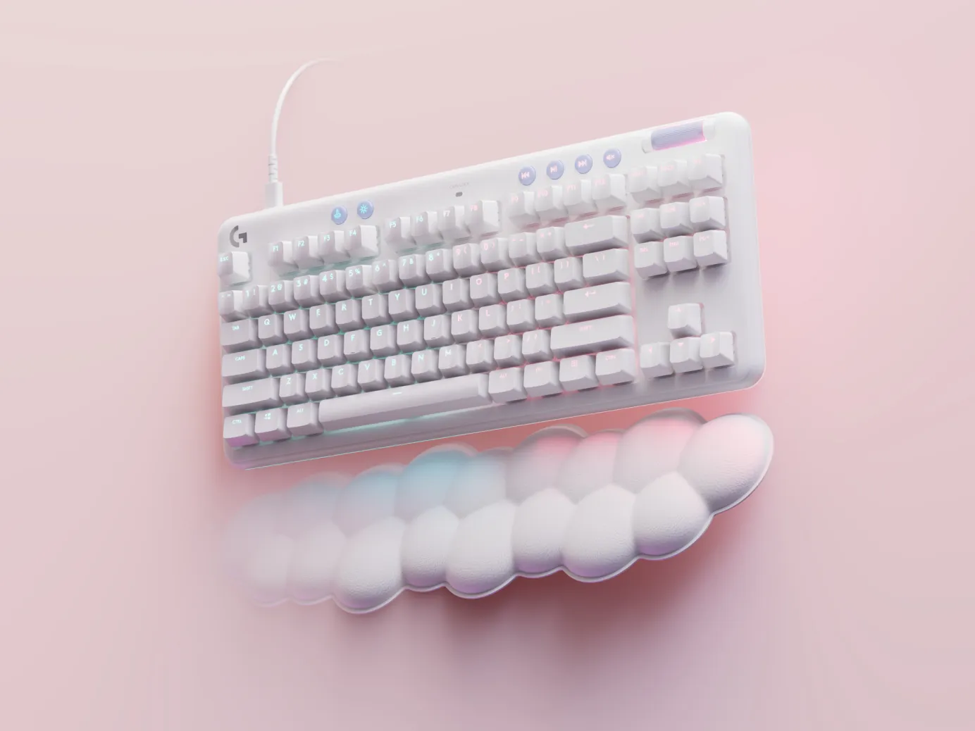 Logitech G713, Linear GX Red - gaming keyboard, white