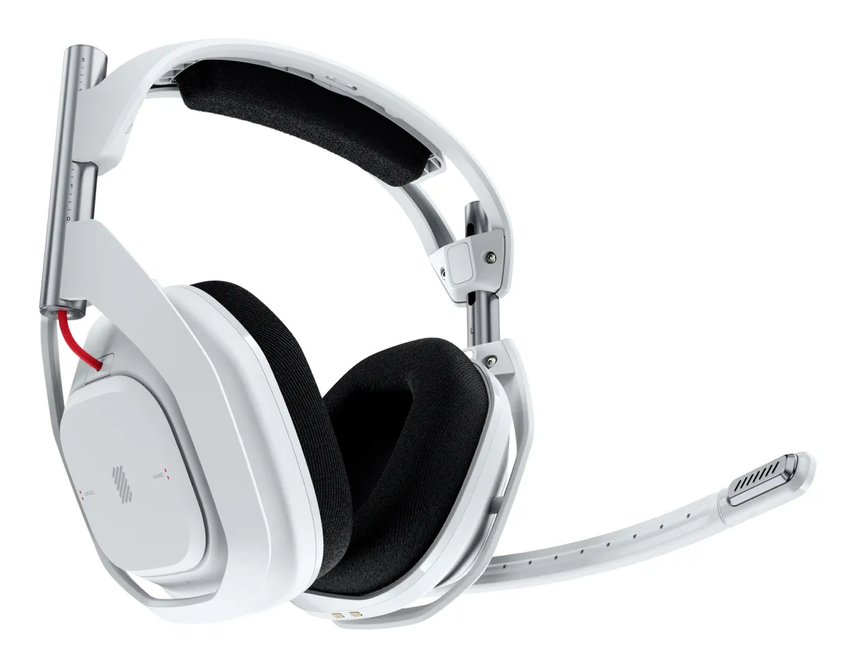 ASTRO A50 Gen 5 tr&aring;dl&ouml;s gaming headset + laddst&auml;llning, vit