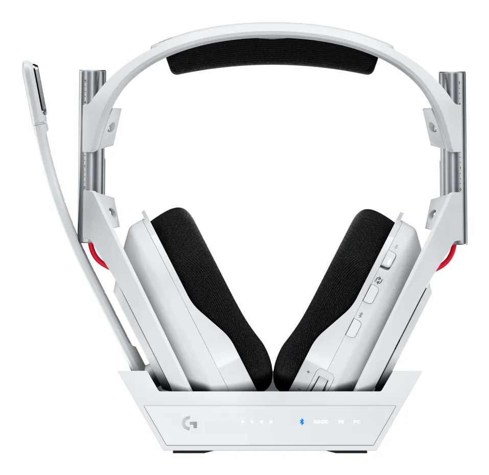 ASTRO A50 Gen 5 tr&aring;dl&ouml;s gaming headset + laddst&auml;llning, vit