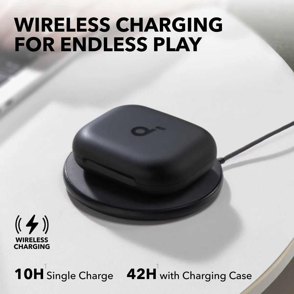 Anker Soundcore AeroFit 2 -langattomat nappikuulokkeet, Musta