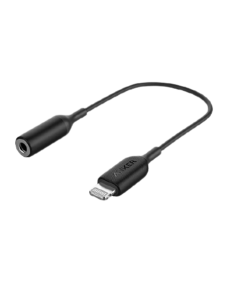 Anker Lightning &ndash; 3.5mm - adapter, Black
