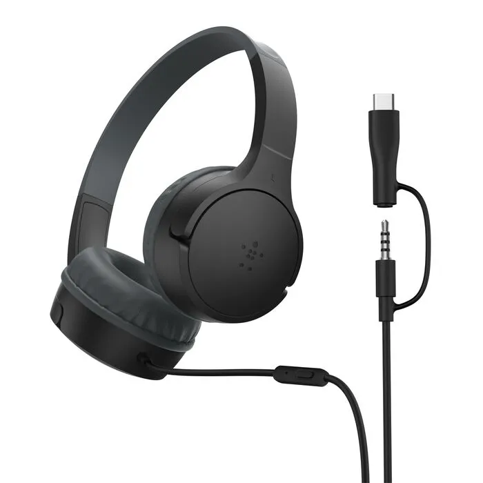 Belkin SoundForm Mini On-ear Headphones, Black