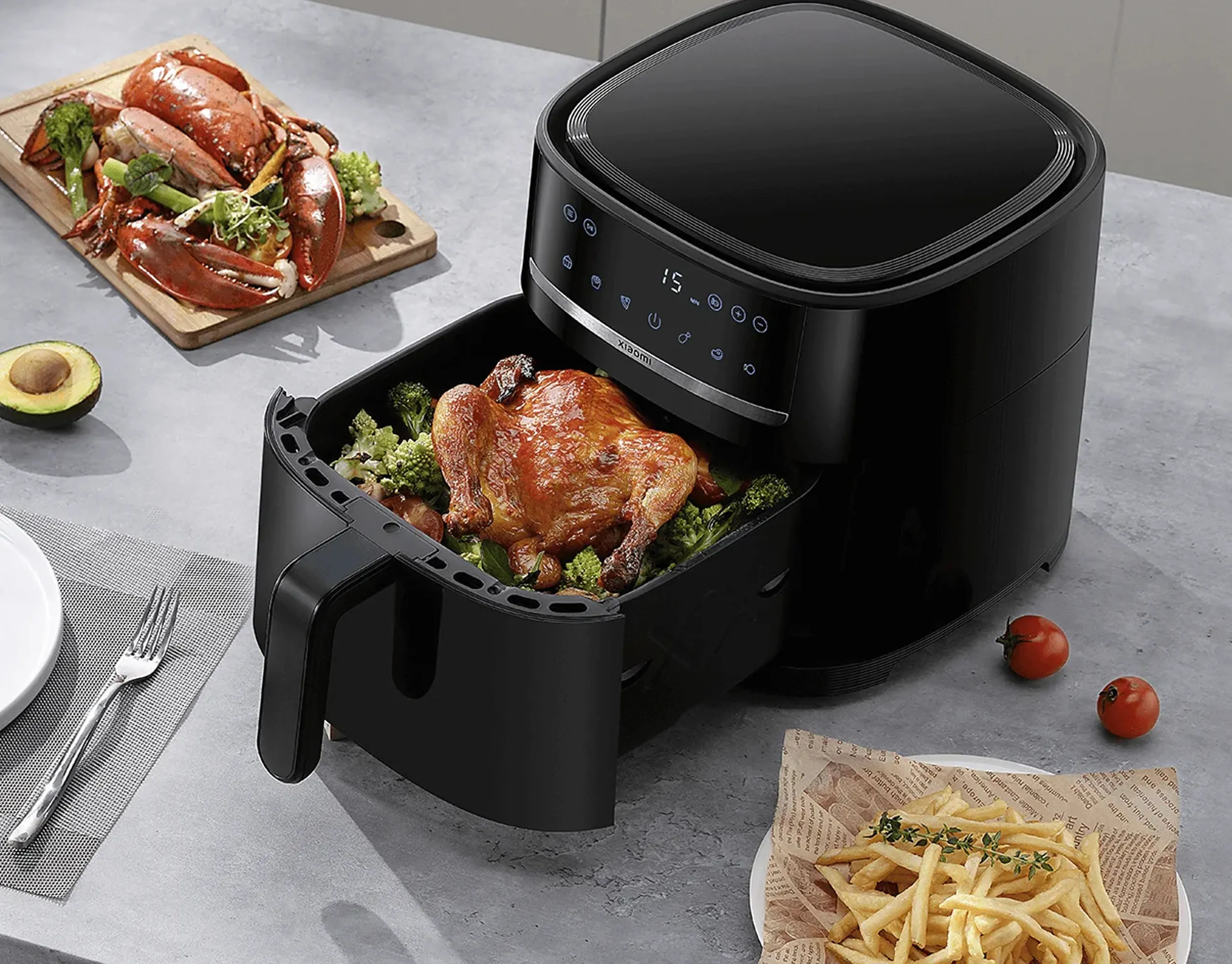Xiaomi Mi Smart Air Fryer - airfryer, black, 6l