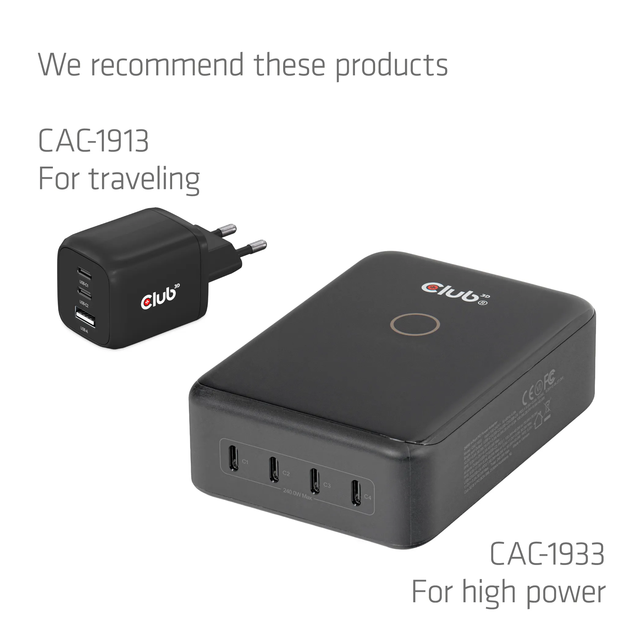 Club 3D CAC-2508 USB-C -kaapeli, 240 W, 2 m, musta