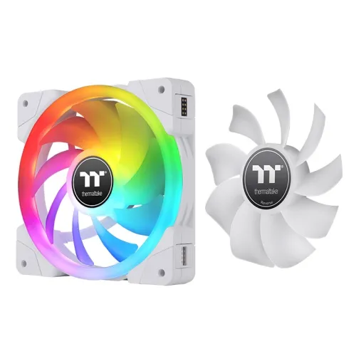 140mm Thermaltake SWAFAN EX14 RGB PC Cooling Fan White TT Premium Edition 3 Pack