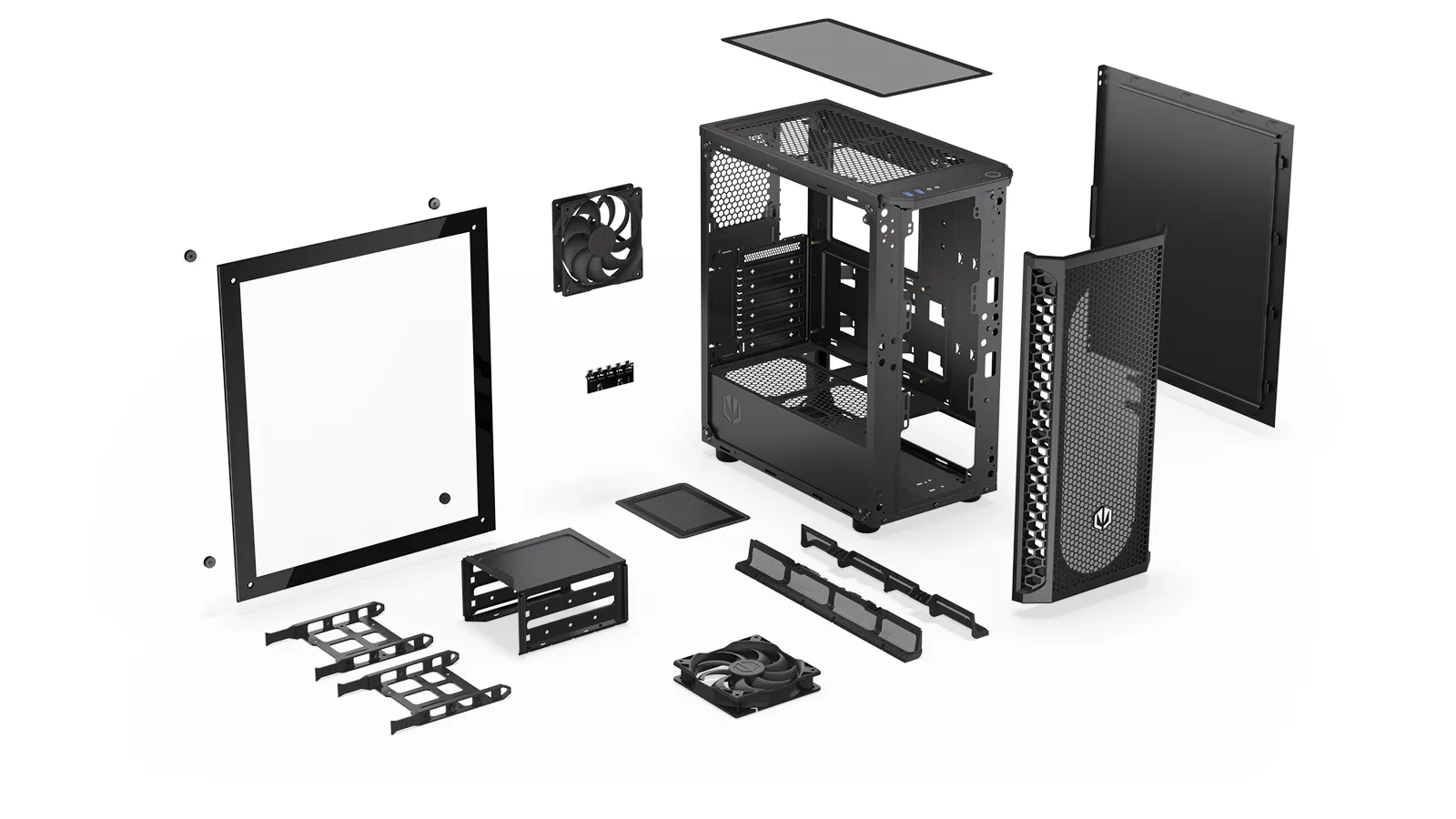 Endorfy Signum 300 Core - Minitower chassi, f&ouml;nster, Svart