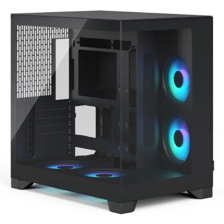 Fractal Design Pop 2 Vision Midi-Tower Case with RGB lighting and window, Black