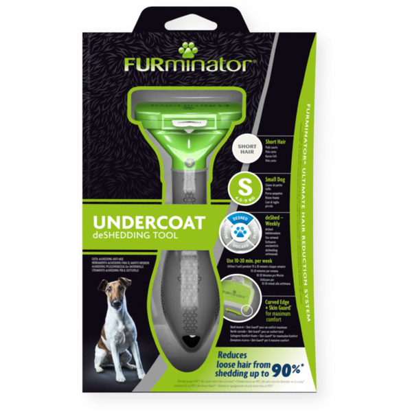 FURminator Undercoat deShedding Tool for Small Dogs, Short Hair, S