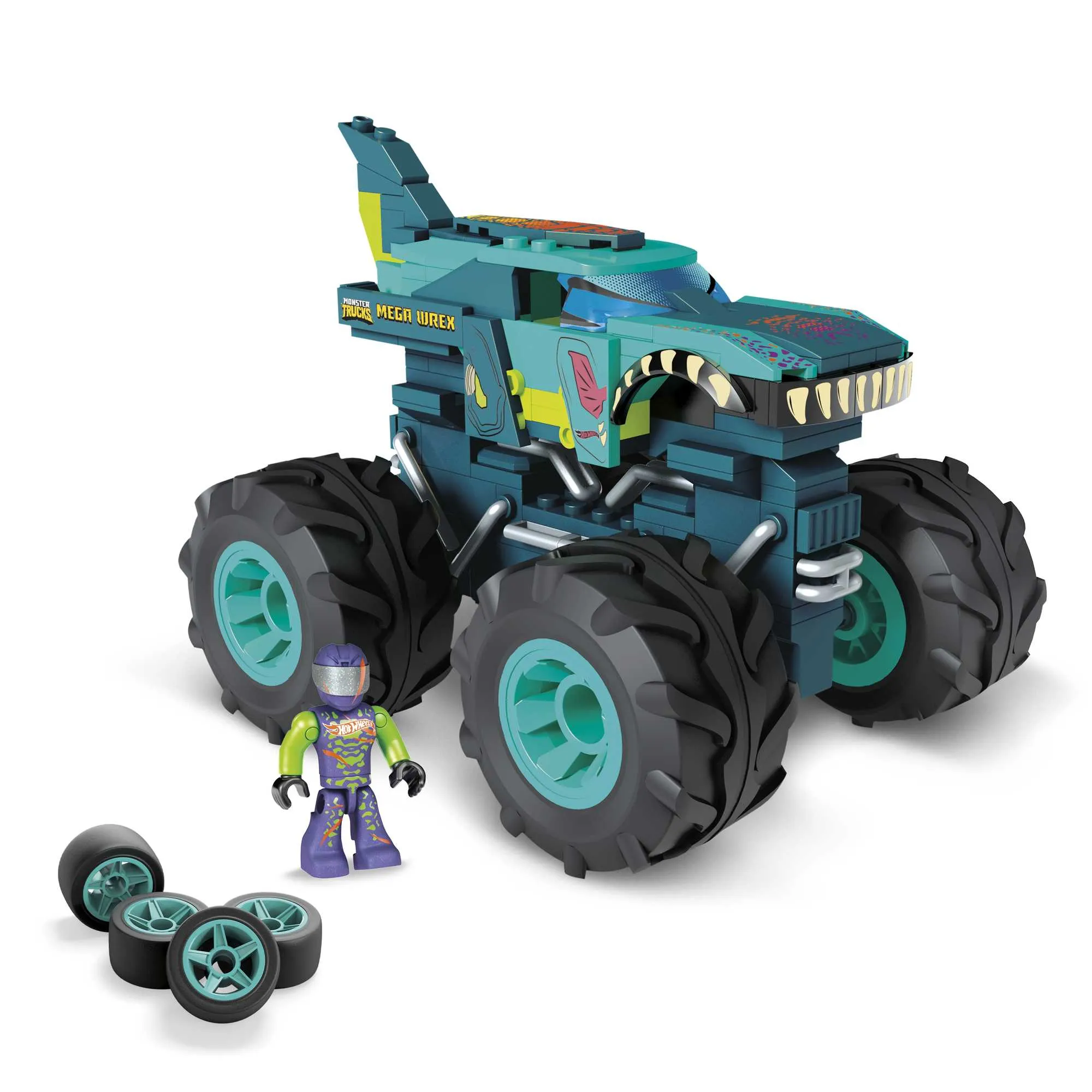 Mega Construx Hot Wheels Mega Wrex Monster Truck Construction Toy