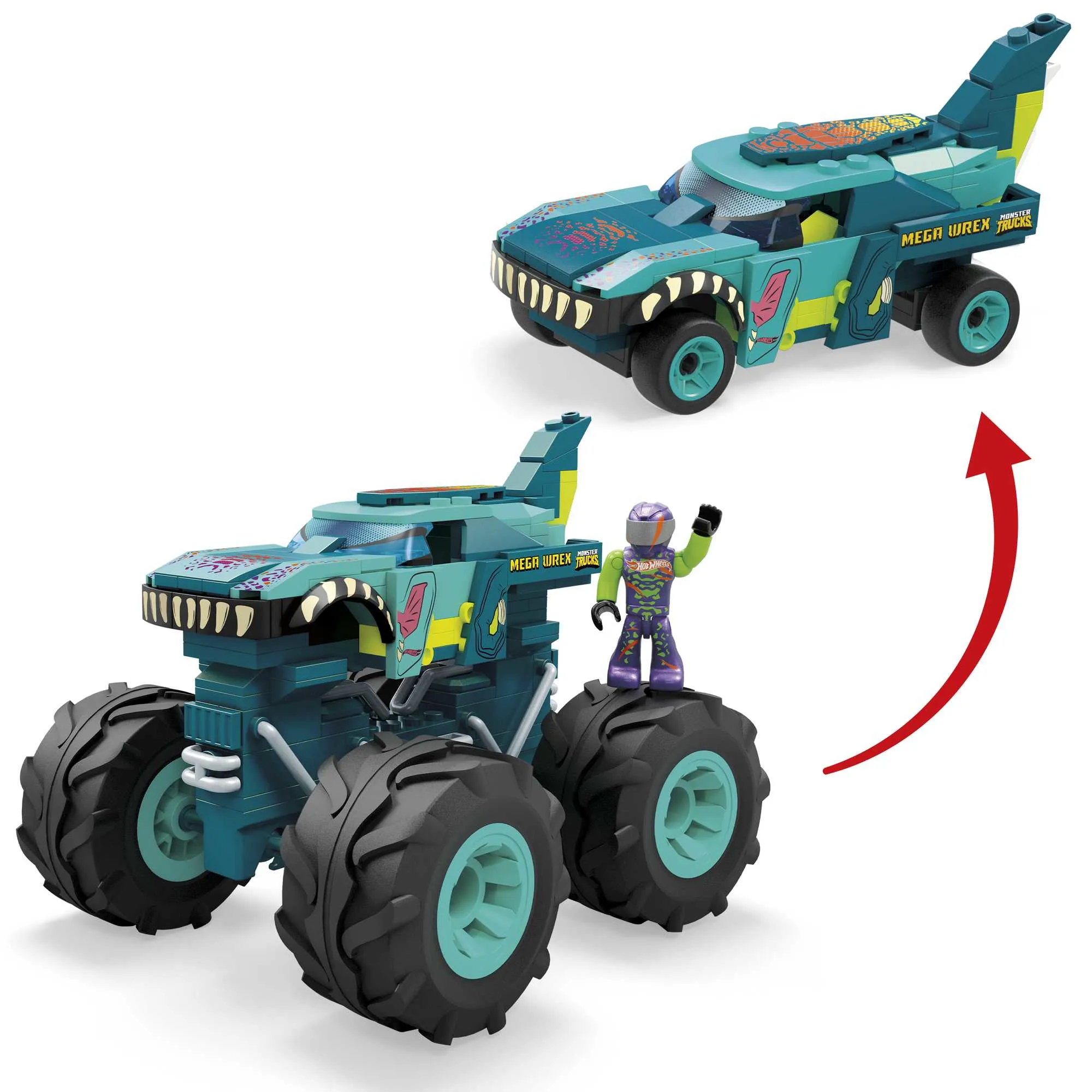 Mega Construx Hot Wheels Mega Wrex Monster Truck Construction Toy