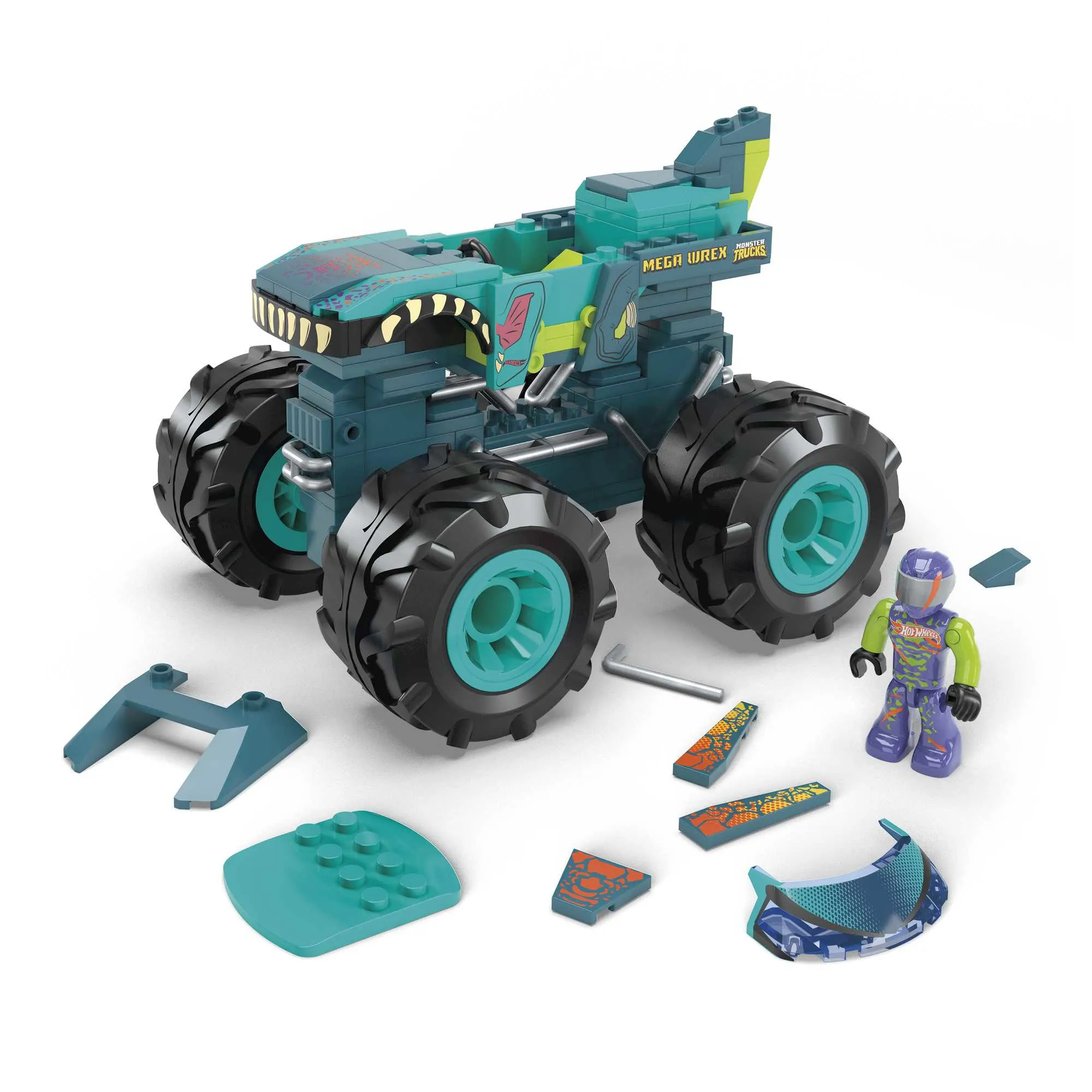 Mega Construx Hot Wheels Mega Wrex Monster Truck Construction Toy