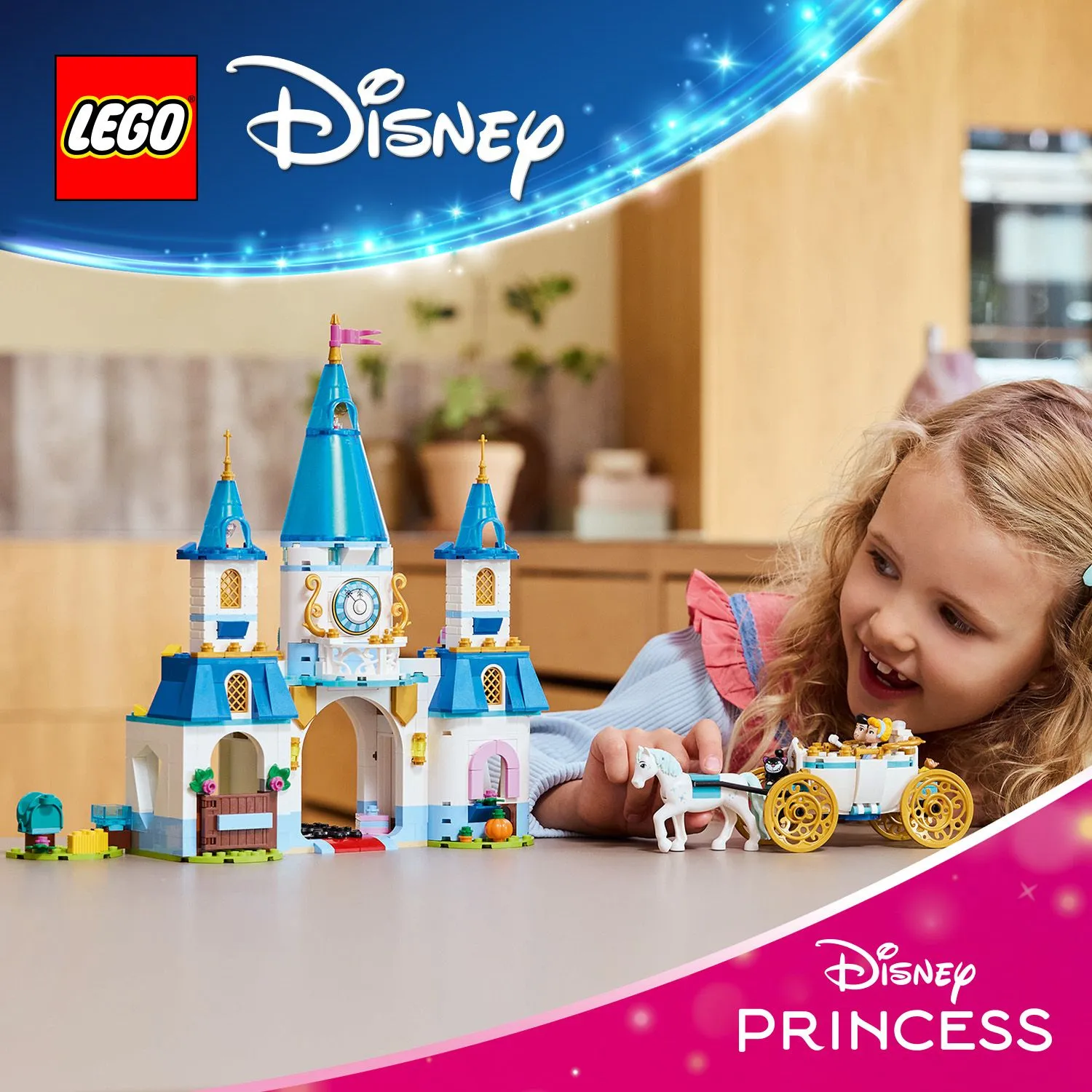LEGO Disney Princess Cinderella's Castle and Horse Carriage 43275
