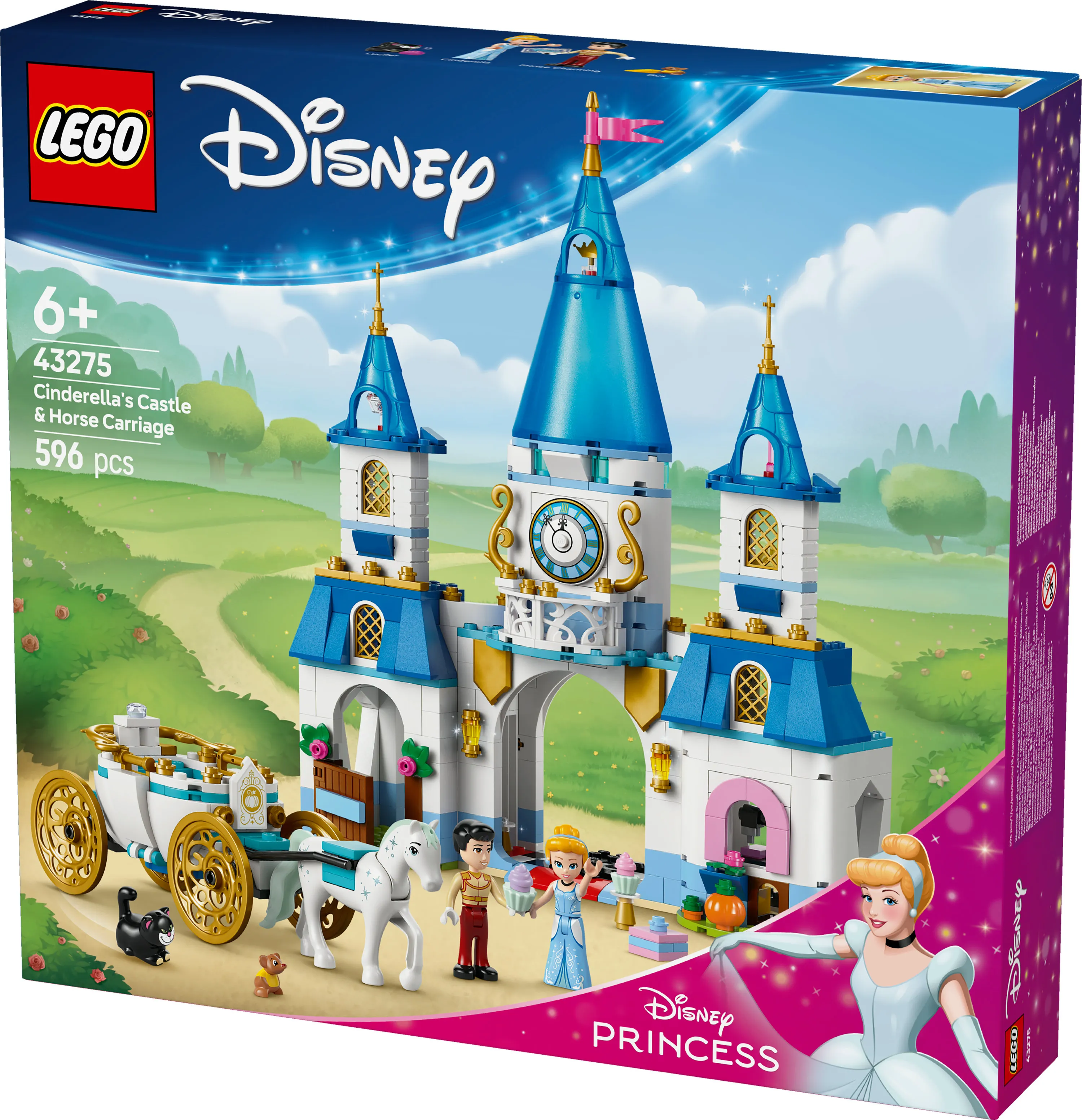 LEGO Disney Princess Cinderella's Castle and Horse Carriage 43275
