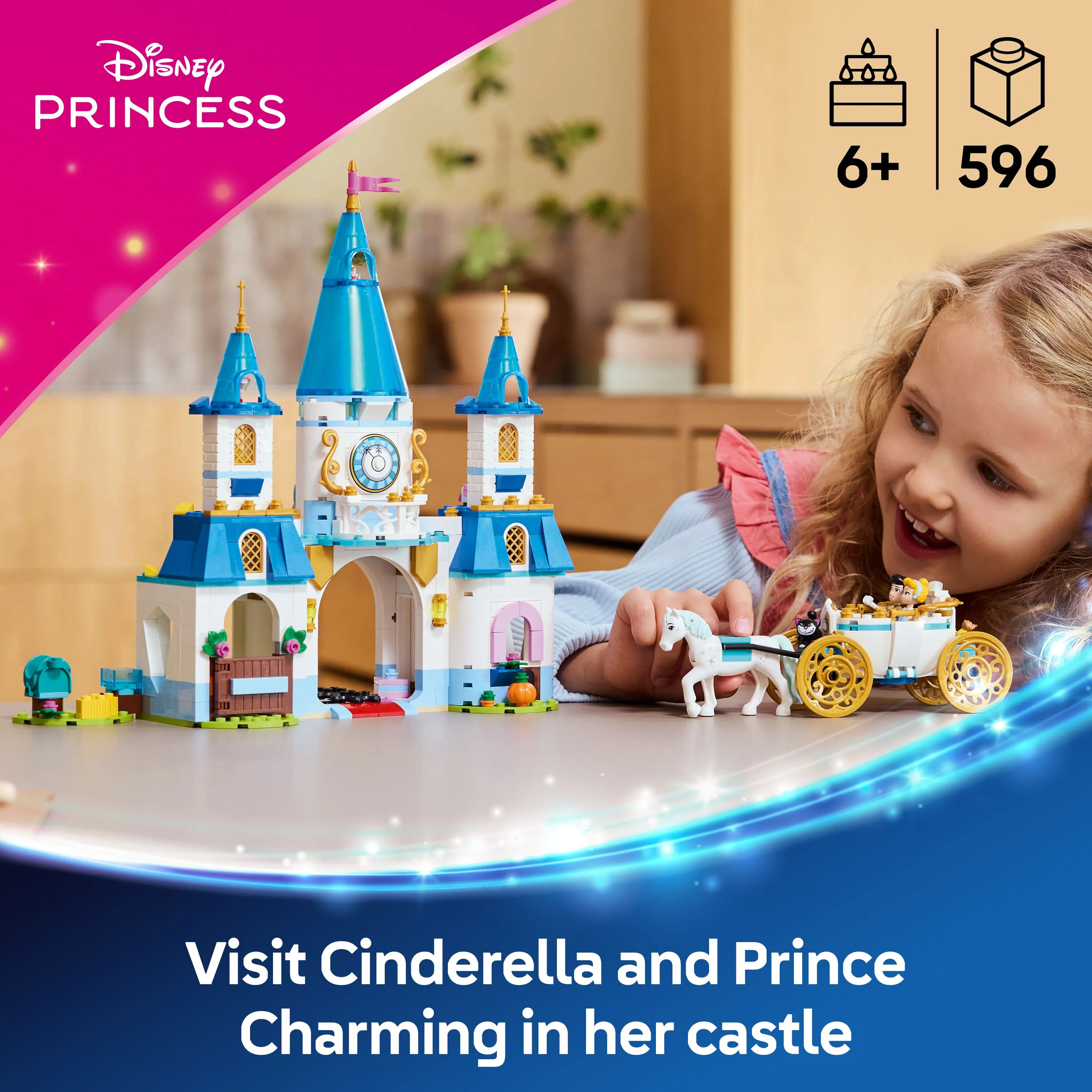 LEGO Disney Princess Cinderella's Castle and Horse Carriage 43275