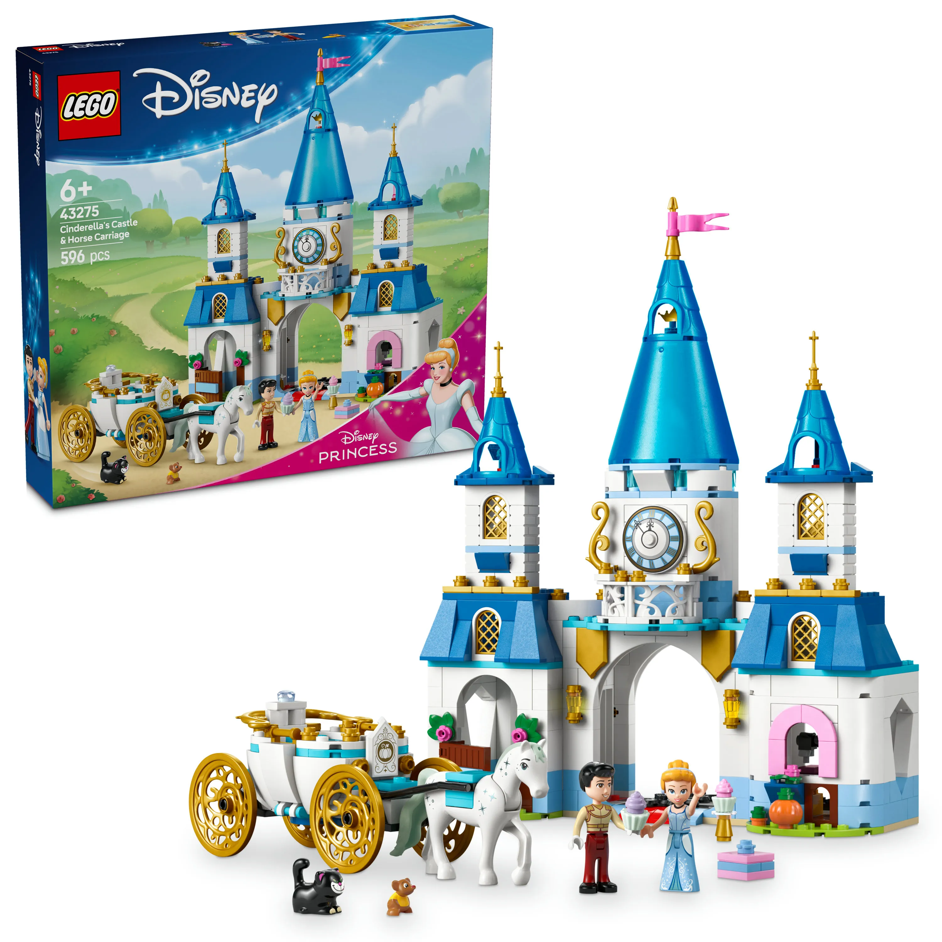 LEGO Disney Princess Cinderella's Castle and Horse Carriage 43275